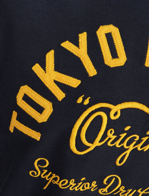 Washington Slub Cotton Jersey Long Sleeve Top In Iris Navy - Tokyo Laundry