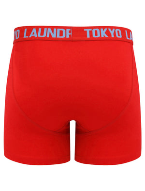 Wetherby (2 Pack) Boxer Shorts Set In Niagara Falls Blue / Barados Cherry - Tokyo Laundry