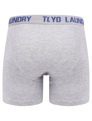 Wetherby (2 Pack) Boxer Shorts Set In Sodalite Blue / Light Grey Marl - Tokyo Laundry