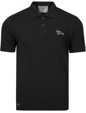Whidbey Piqué Polo Shirt in Black - Tokyo Laundry
