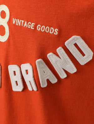 Whitewood Applique Cotton T-Shirt In Washed Red - Tokyo Laundry