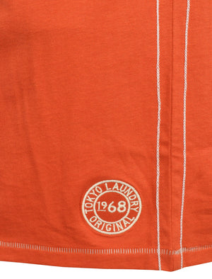 Whitewood Applique Cotton T-Shirt In Washed Red - Tokyo Laundry