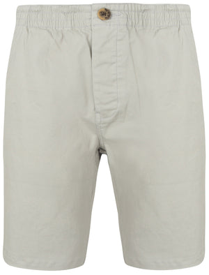 Will Cotton Chino Shorts with Elasticated Waist in Mirage Gray - Tokyo Laundry
