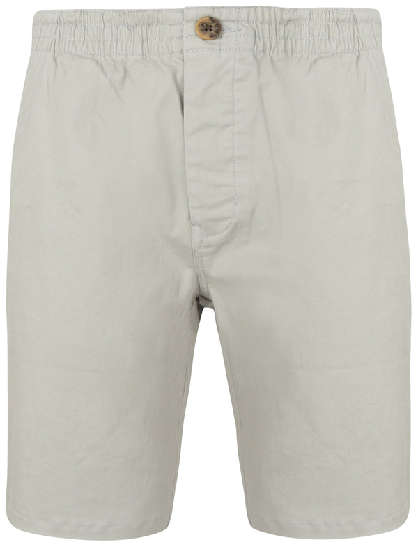 Will Cotton Chino Shorts with Elasticated Waist in Mirage Gray - Tokyo Laundry