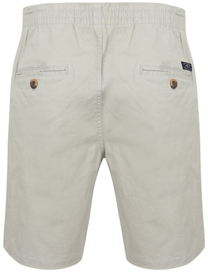 Will Cotton Chino Shorts with Elasticated Waist in Mirage Gray - Tokyo Laundry
