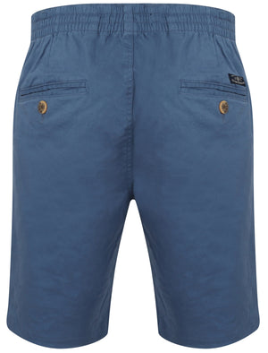 Will Cotton Chino Shorts with Elasticated Waist in Washed Blue - Tokyo Laundry