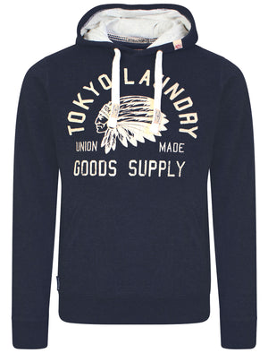 Williamsburg printed pullover hoodie in dark navy - Tokyo Laundry