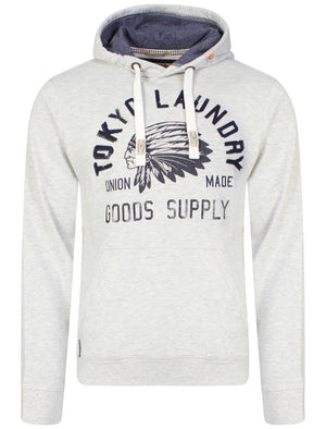 Printed pullover hoodie in oatgrey marl - Tokyo Laundry