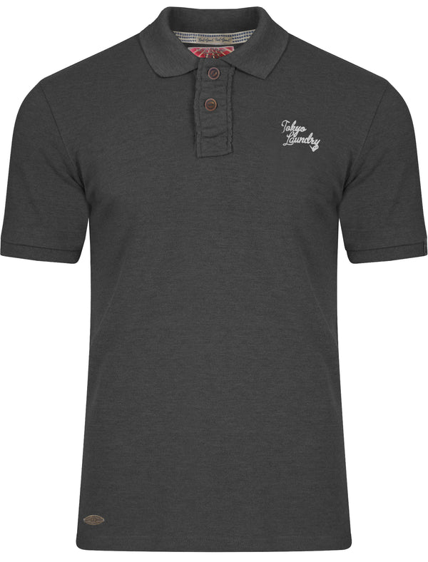Mens Classic Polo Shirt in Charcoal Marl - Tokyo Laundry