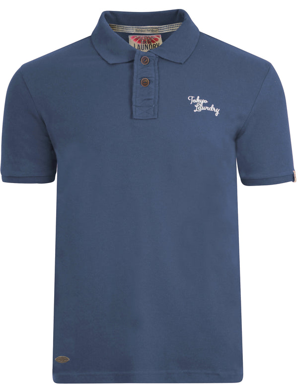 Willowood Piqué Polo Shirt in Dark Denim - Tokyo Laundry