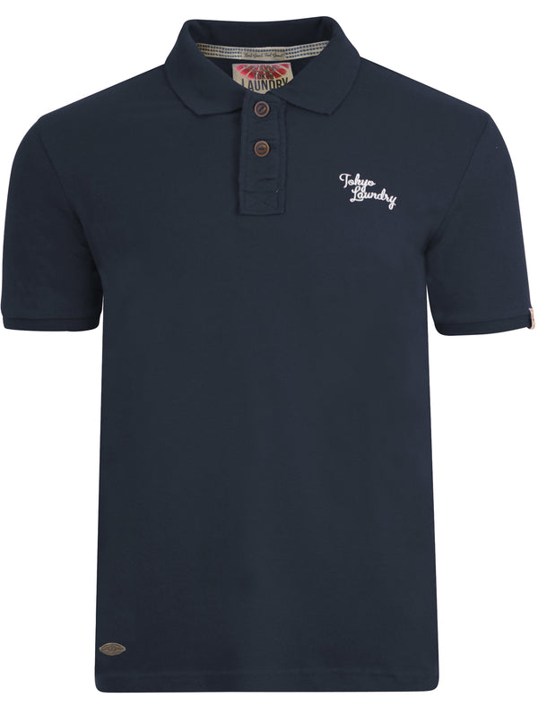 Mens Classic Polo Shirt in Dark Navy - Tokyo Laundry