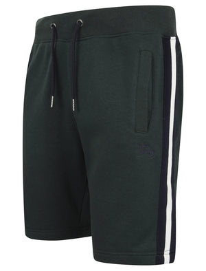 Winfield Cove Jogger Shorts with Side Tape Detail In Dark Green - Tokyo Laundry
