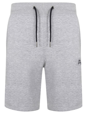 Winfield Cove Jogger Shorts with Side Tape Detail In Light Grey Marl - Tokyo Laundry