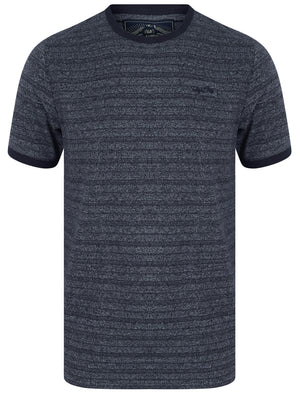 Winkworth Textured Grindle Stripe T-Shirt in Mood Indigo - Tokyo Laundry