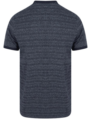 Winkworth Textured Grindle Stripe T-Shirt in Mood Indigo - Tokyo Laundry