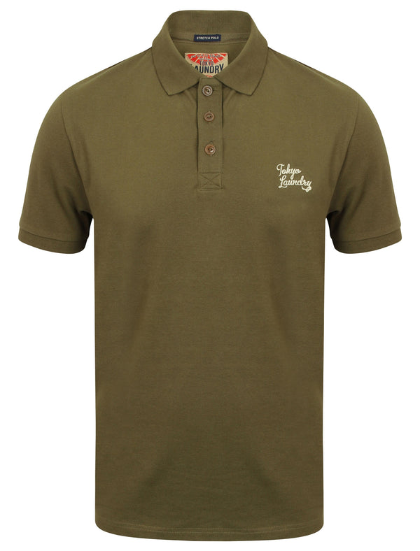 Winterfield Pique Polo Shirt in Amazon Khaki - Tokyo Laundry