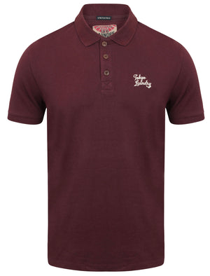 Winterfield Pique Polo Shirt in Wine Tasting - Tokyo Laundry