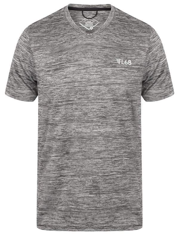 Wolfburg V Neck Sports T-Shirt In Frost Grey - Tokyo Laundry Active