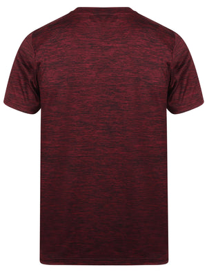 Wolfburg V Neck Sports T-Shirt In Windsor Wine - Tokyo Laundry Active