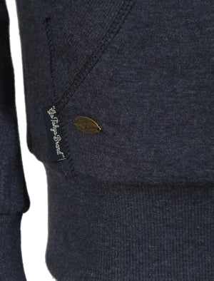 Wolfe Point Borg Lined Zip Through Hoodie In Mood Indigo Marl - Tokyo Laundry
