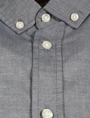 Woodbury Short Sleeve Cotton Twill Shirt in Midnight Blue - Tokyo Laundry