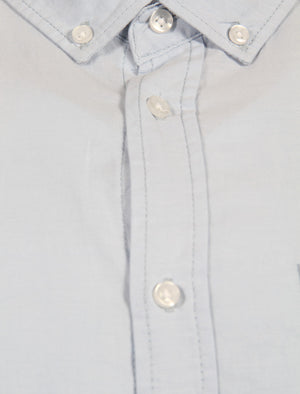 Woodbury Short Sleeve Cotton Twill Shirt in Placid Blue - Tokyo Laundry