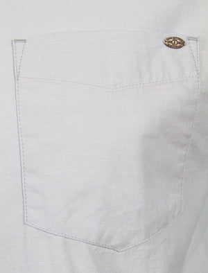 Woodbury Short Sleeve Cotton Twill Shirt in Placid Blue - Tokyo Laundry