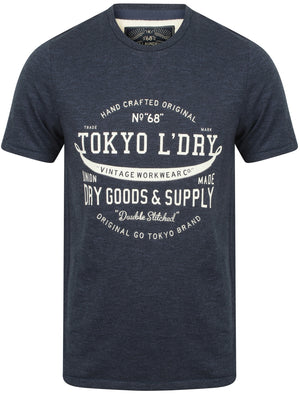 Woodcutter Grindle Cotton Jersey T-Shirt In Gray Blue / Black - Tokyo Laundry