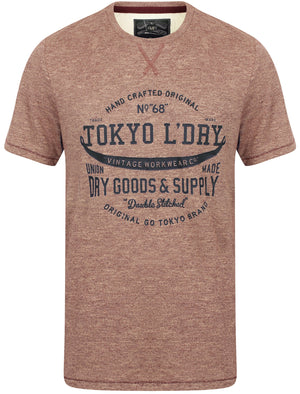 Woodcutter Grindle Cotton Jersey T-Shirt In Windsor Wine / Egg Shell - Tokyo Laundry
