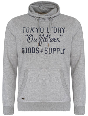 Woodstock Cove Cowl Neck Pullover Hoodie in Light Grey Marl - Tokyo Laundry