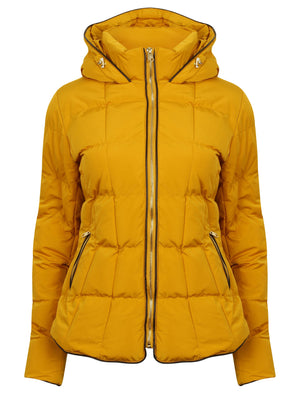 Wookie Quilted Hooded Jacket in Old Gold - Tokyo Laundry