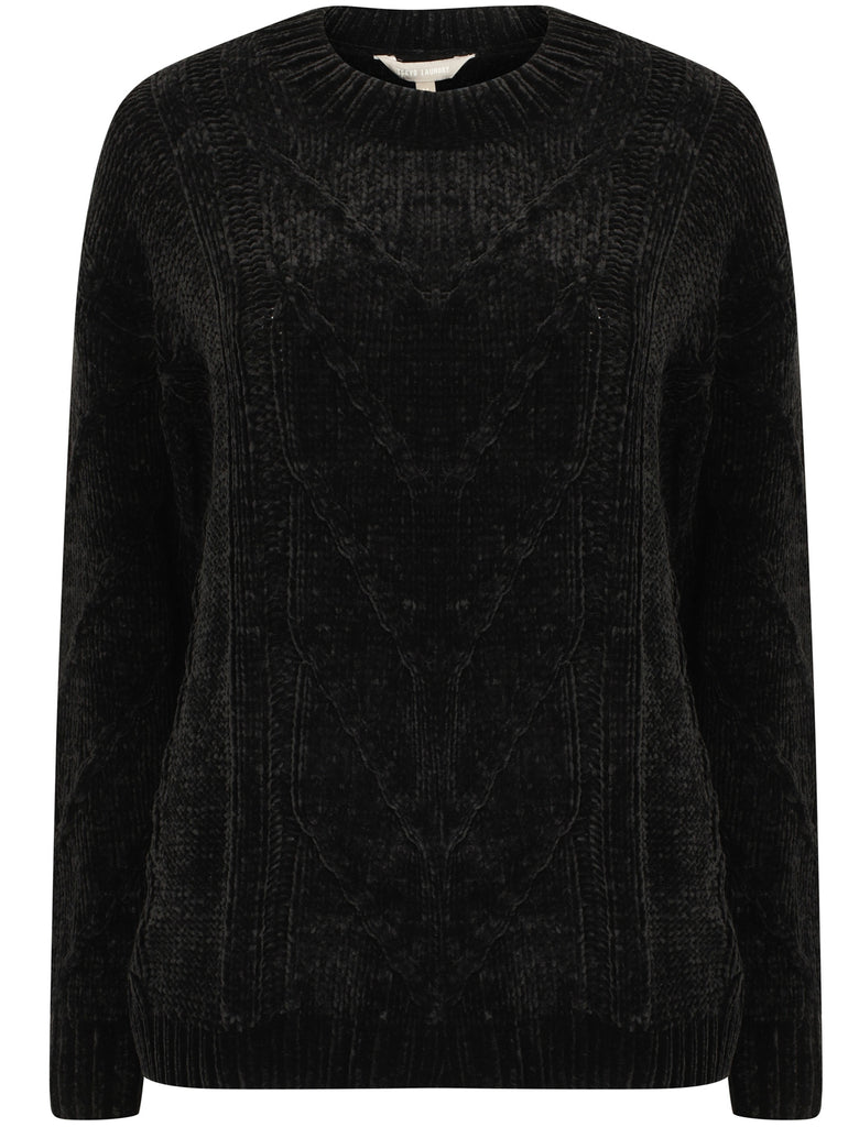 Black chenille jumper womens best sale
