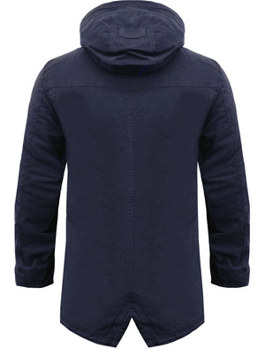 Yoakam Cotton Twill Parka Jacket in Midnight Blue  - Tokyo Laundry
