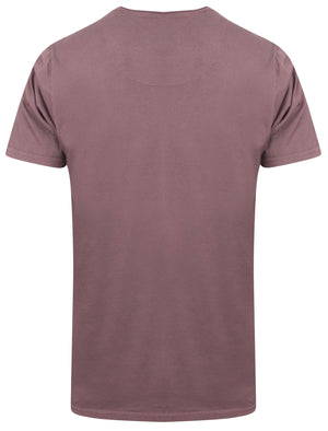 Zac Crew Neck Cotton T-Shirt with Pocket In Black Plum - Tokyo Laundry