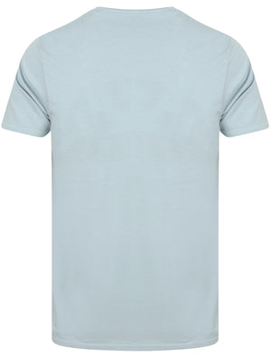 Zac Crew Neck Cotton T-Shirt with Pocket In Light Blue - Tokyo Laundry