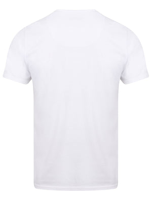 Zac Crew Neck Cotton T-Shirt with Pocket In Optic White - Tokyo Laundry
