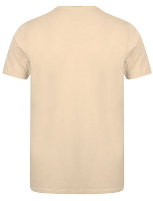 Zac Crew Neck Cotton T-Shirt with Pocket In Oyster - Tokyo Laundry