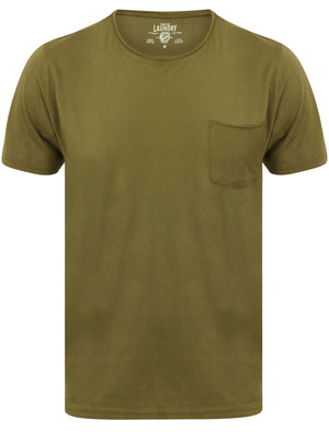 Zella Cotton Jersey T-Shirt with Pocket in Burnt Olive - Tokyo Laundry