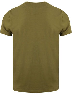 Zella Cotton Jersey T-Shirt with Pocket in Burnt Olive - Tokyo Laundry