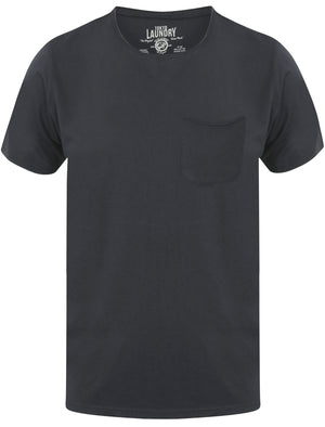 Zella Cotton Jersey T-Shirt with Pocket in Dress Blue - Tokyo Laundry