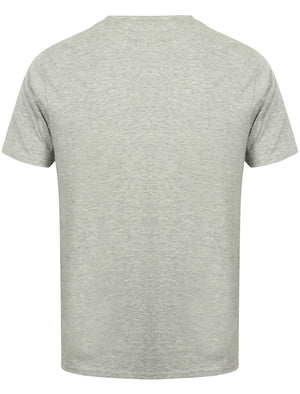 Zella Cotton Jersey T-Shirt with Pocket in Light Grey Marl  - Tokyo Laundry