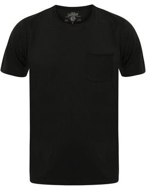 Zella Cotton Jersey T-Shirt with Pocket in Jet Black - Tokyo Laundry