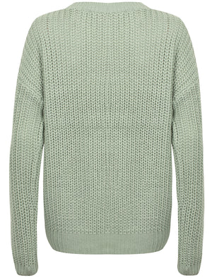 Zember Fisherman Knit Pointelle Jumper in Blue Surf - Tokyo Laundry