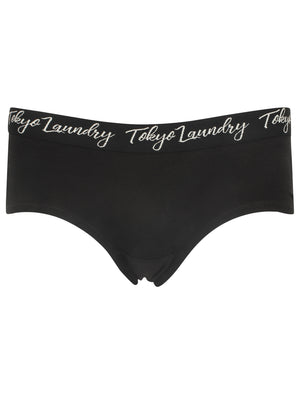 Zinnia Racer Tank Top Underwear Set in Gardenia / Jet Black - Tokyo Laundry