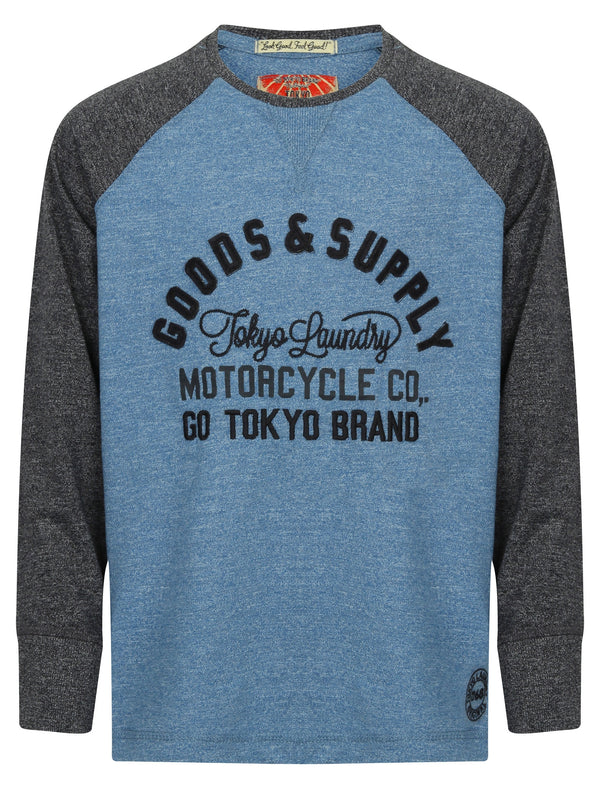 Boys K-Redwing Cove Raglan Long Sleeve Top in Federal Blue - Tokyo Laundry Kids