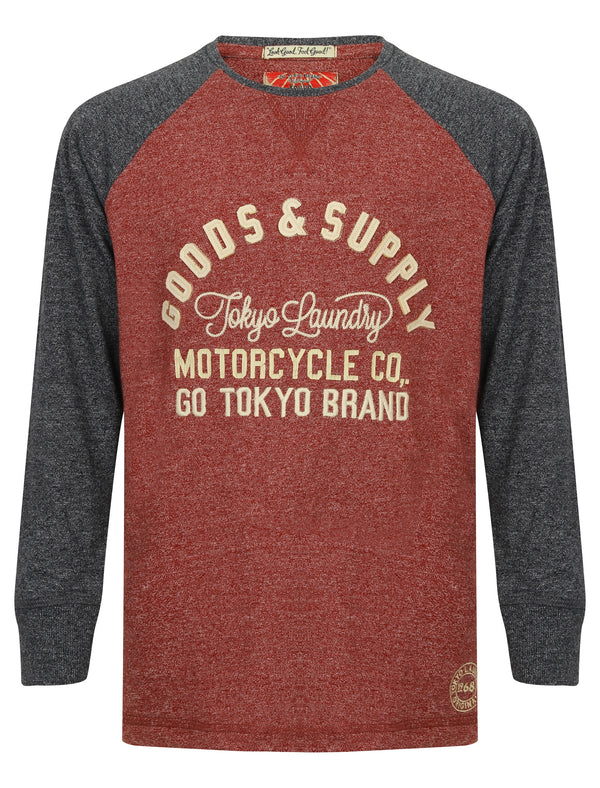 Boys K-Redwing Cove Raglan Long Sleeve Top in Oxblood - Tokyo Laundry Kids