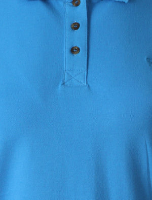 Holly Signature Cotton Pique Polo Shirt in Blue Aster - Tokyo Laundry