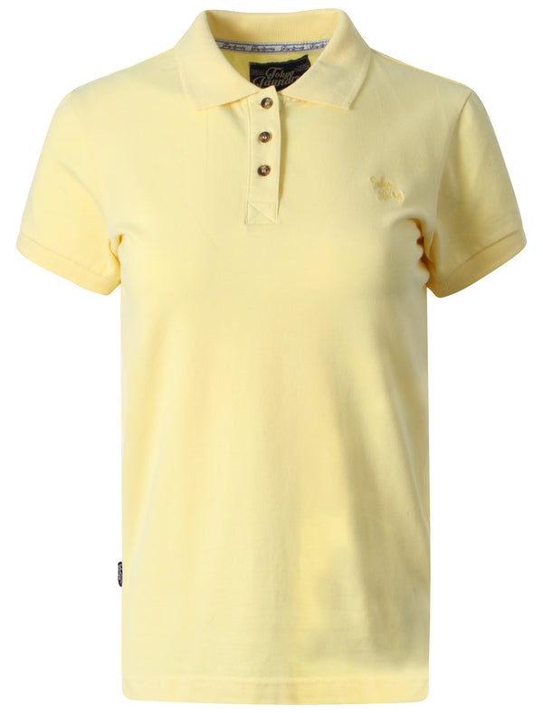 Holly Signature Cotton Pique Polo Shirt in Sunshine - Tokyo Laundry