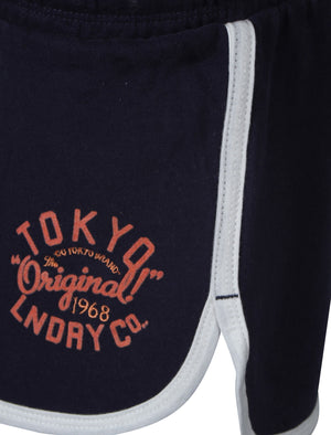 Laney Runner Sweat Shorts in Eclipse Blue - Tokyo Laundry