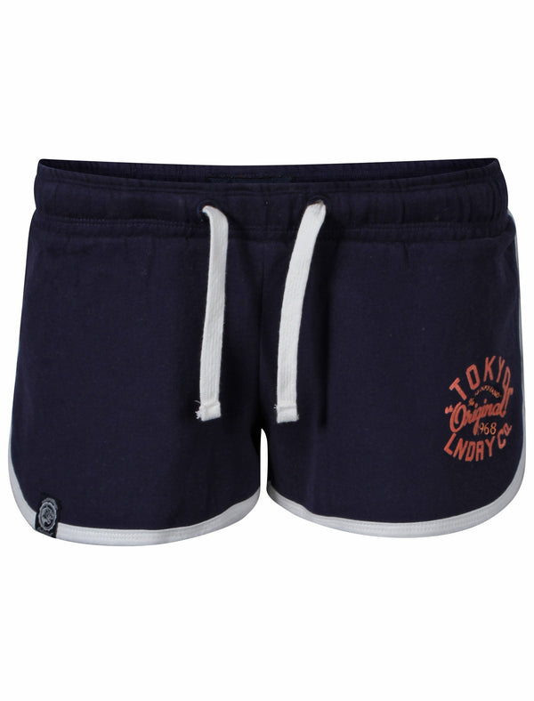Laney Runner Sweat Shorts in Eclipse Blue - Tokyo Laundry
